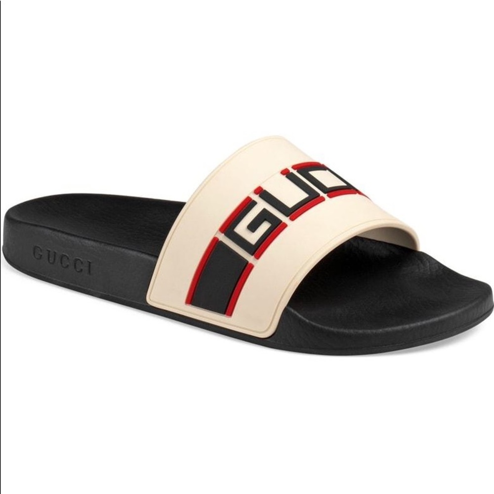 Gucci off-white pursuit sport slides